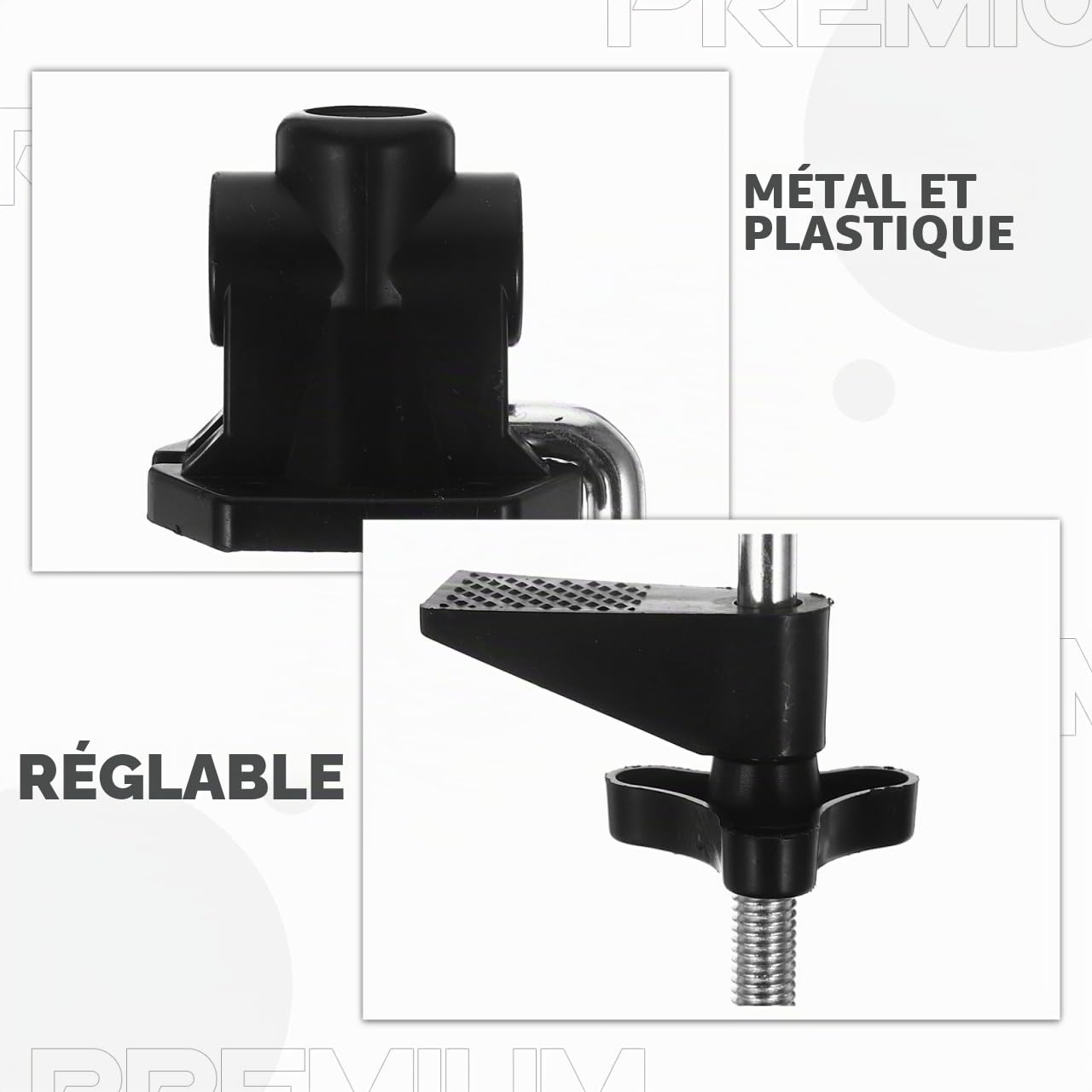 Pince De Fixation En Fer Pour Lampe De Bureau 5.1" X 2.4" Clip Robuste Pour Support De Lampe De Table Usage Domestique Et Commercial