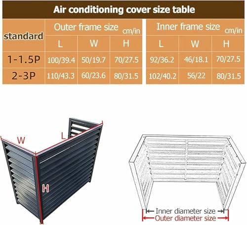 Cache-climatisation extérieur en aluminium robuste pour masquer vos unités