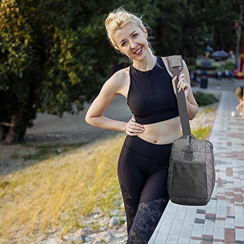 Travel Duffel Bag, 25L Airlines Foldable Travel Bag Carry on Duffle Tote Bag Sport Duffel Lightweight Weekender Overnight Bag for Men Women Water-proof (Grey)
