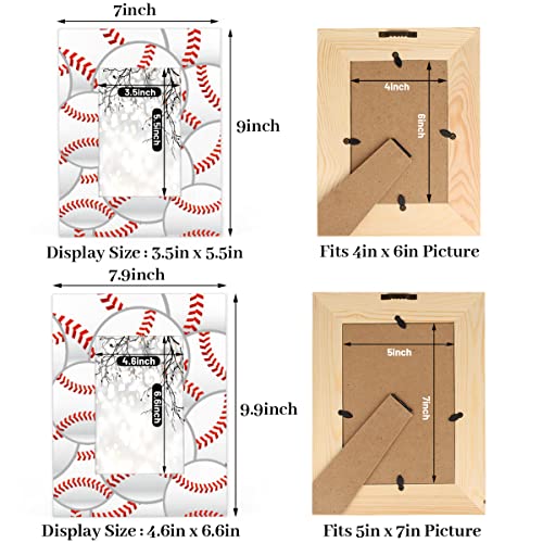 Auuxva Baseball Balls 5X7 Picture Frame, Sport Theme Photo Frame For Wall Mounting Or Tabletop Display, Picture Frames Collage For Wall Decor, Wall Gallery Photo Frames #TOP2