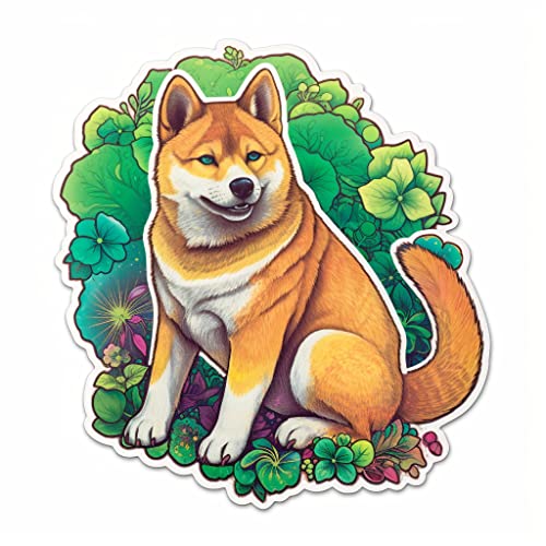 Image of Yoonek Graphics Shiba Inu Dog Vinyl Decal Sticker for Car, Laptop, Tumbler, More. #001603