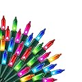 Uptotop Christmas 100 Count String Light, 20FT String Lights Plug in Waterproof Light Decorations for Party Carnival Supplies, Outdoor Yard Garden Decor (MULTI-COLORED)