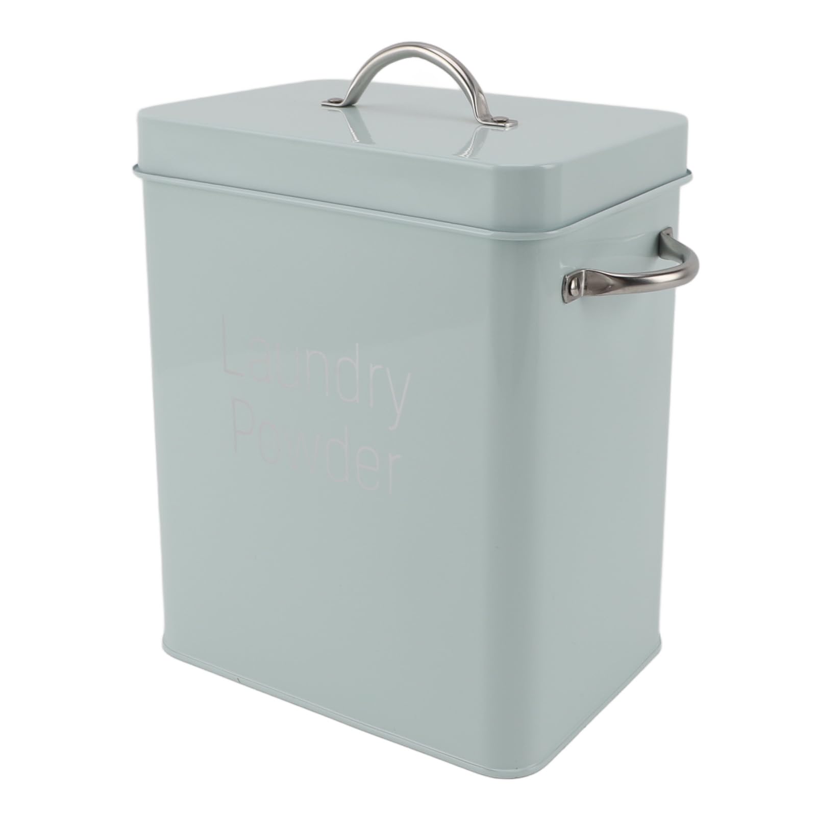 Contenitore per biancheria in metallo resistente con coperchio, doppie maniglie laterali, scatola portaoggetti in acciaio rustico per cucina e dispensa, capacità 1,5 kg