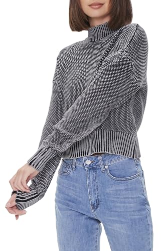 Forever 21 Women's Mineral Wash Mock Neck Sweater