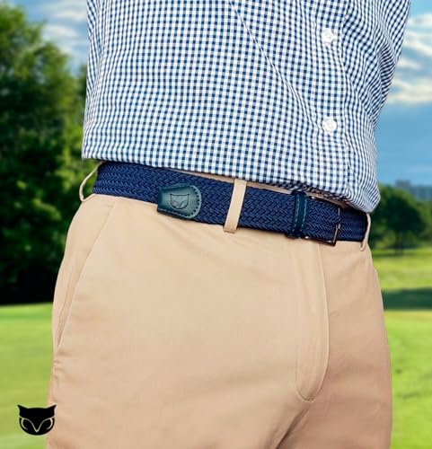 BUMA Men's Stretch Woven Braided Belt 1 3/8 for Golf and Casual3