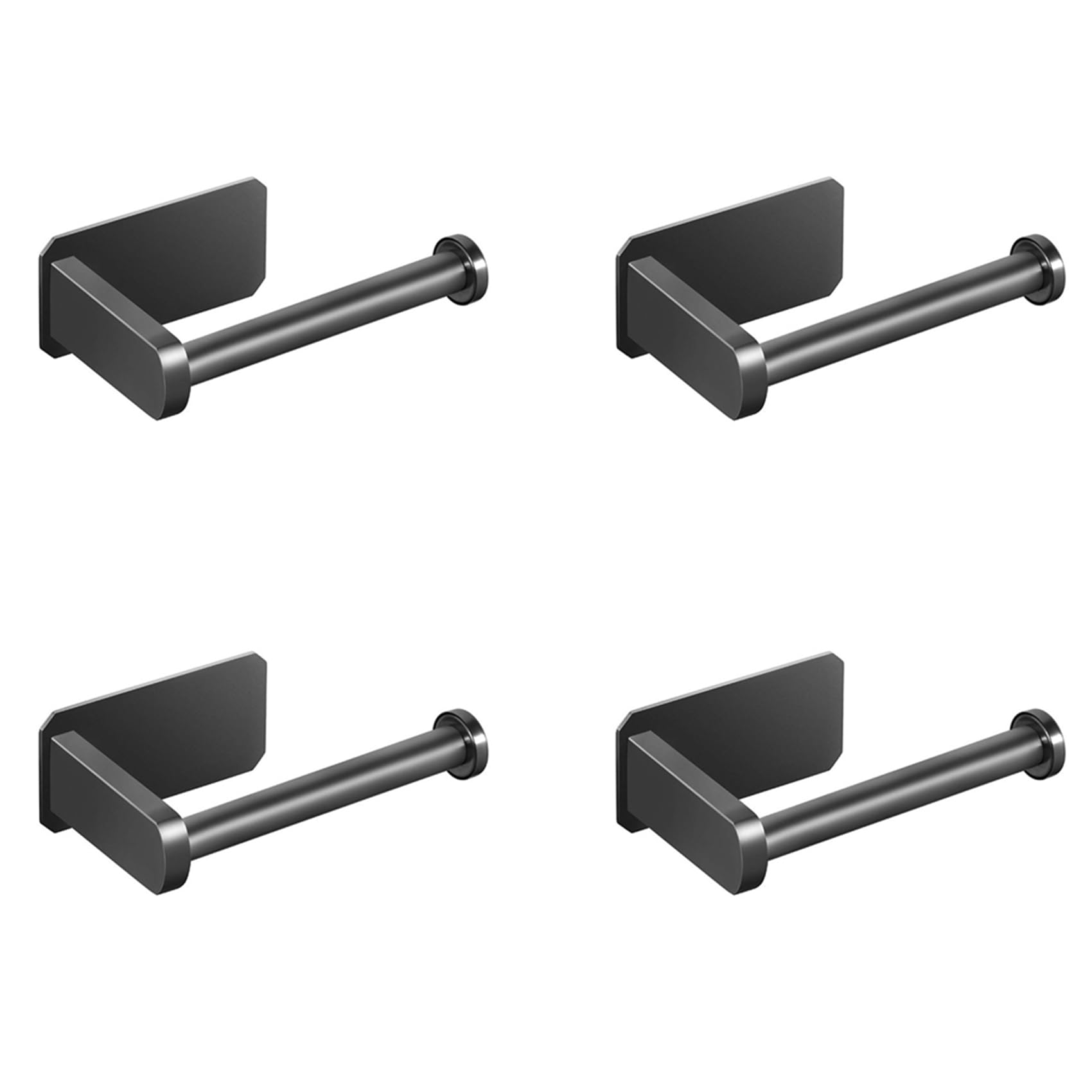 Hndhbfgrt 4X Toilet Paper Holder Self Adhesive Kitchen Washroom Adhesive Toilet Roll Holder No Drilling for Bathroom Stick on Wall