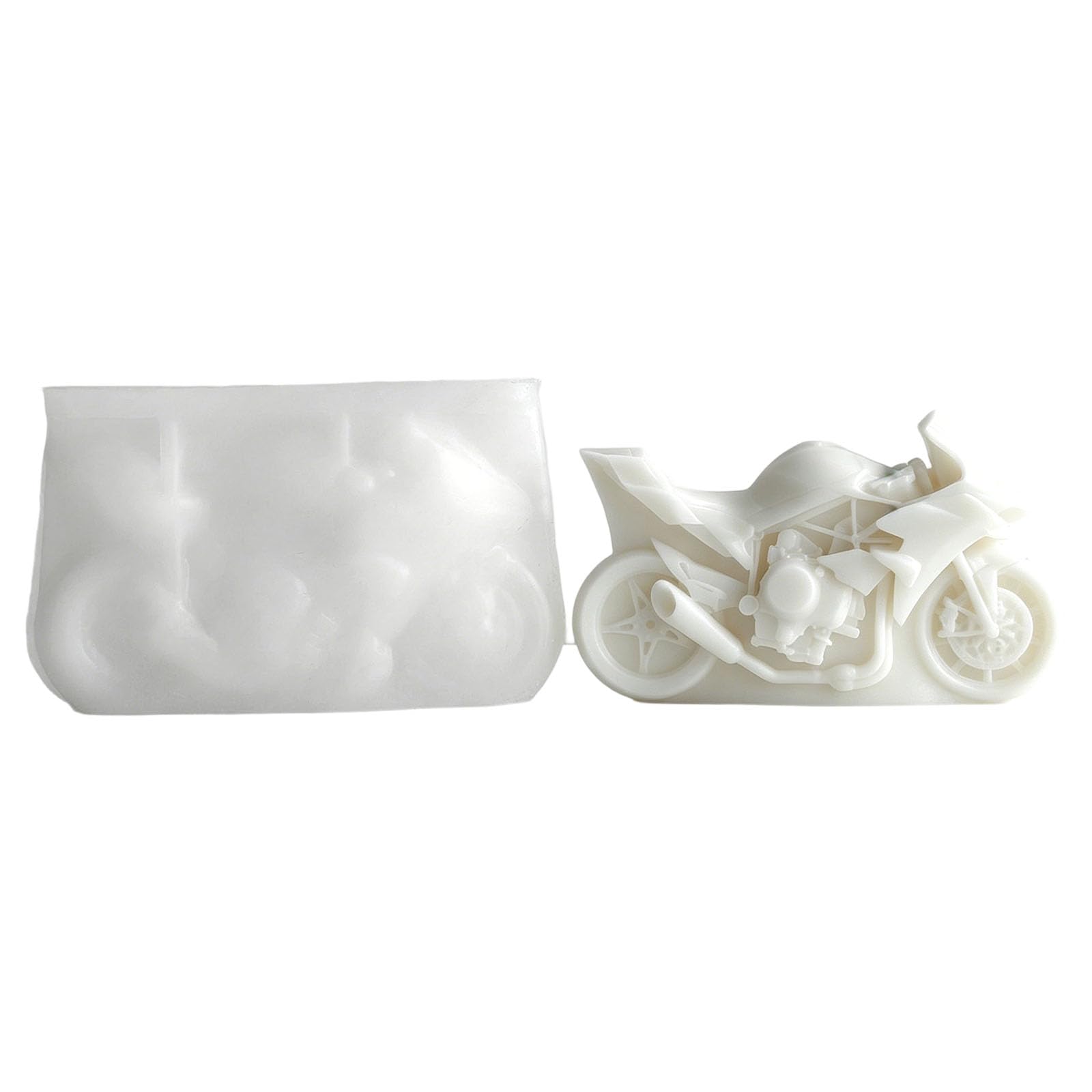 Hsyzygian Motorcycle Shape Silicone Molds for Soap Easy Demolding Multipurpose Silicone for Epoxy Resin Motorcycle Candlewax Cast