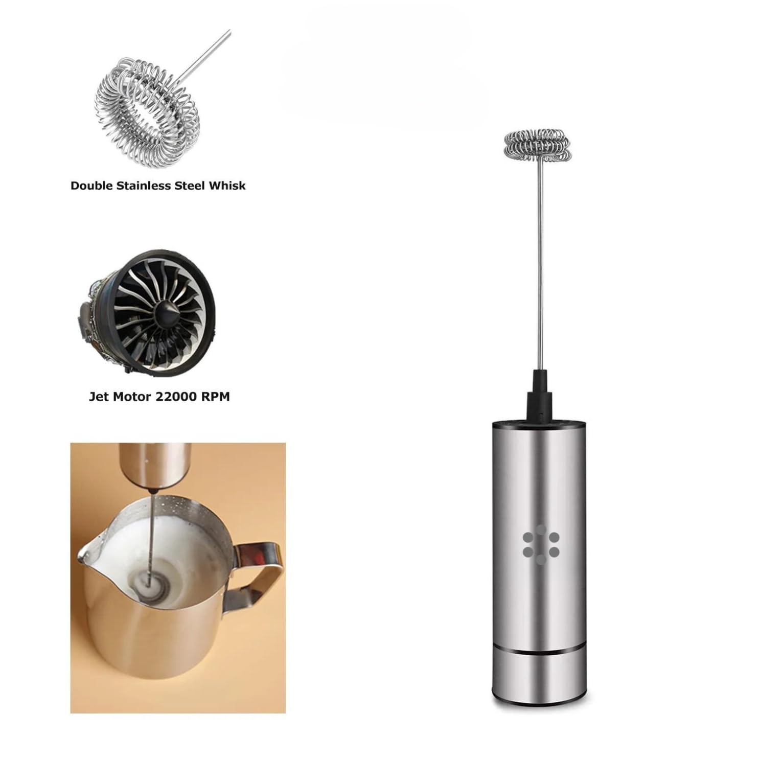 Amazon.com: Electric Milk Frother Powerful 22000 RPM Motor