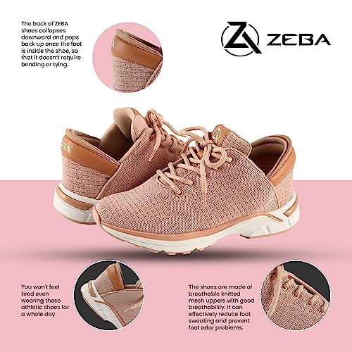 Image of ZEBA Hands Free Slip on Sneakers for Women - Step Up Your Comfort and Style with Perfect Walking Shoes and Fashion Sneakers