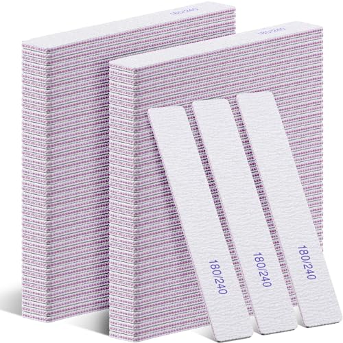 Limes à ongles professionnelles double face pour faux ongles 150pcs