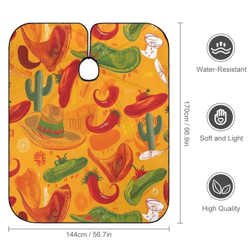 Capa para peluquería con cierre ajustable 66.9 x 56.7 pulgadas miniatura 2