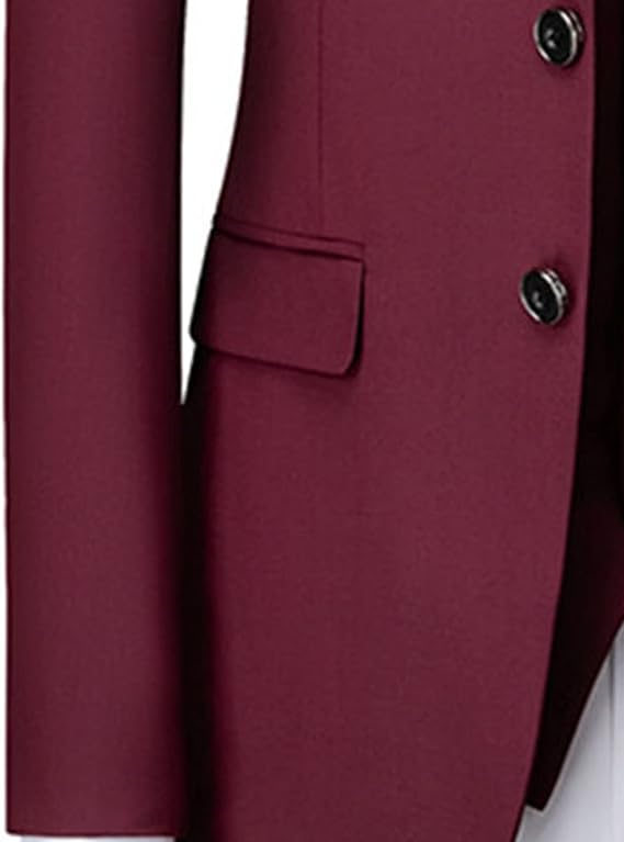 Men Slim 3 Piece Suit Set 2 Button Solid Formal Wedding Tuxedos Suits Shawl Lapel Stylish Party Blazer Vest Pants