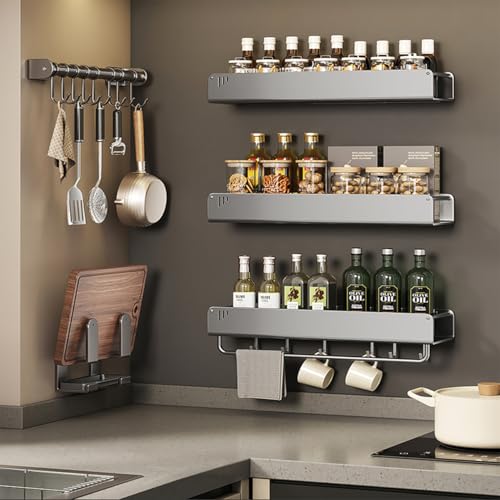 Étagère à épices murale pour libérer l'espace du plan de travail en cuisine - 3