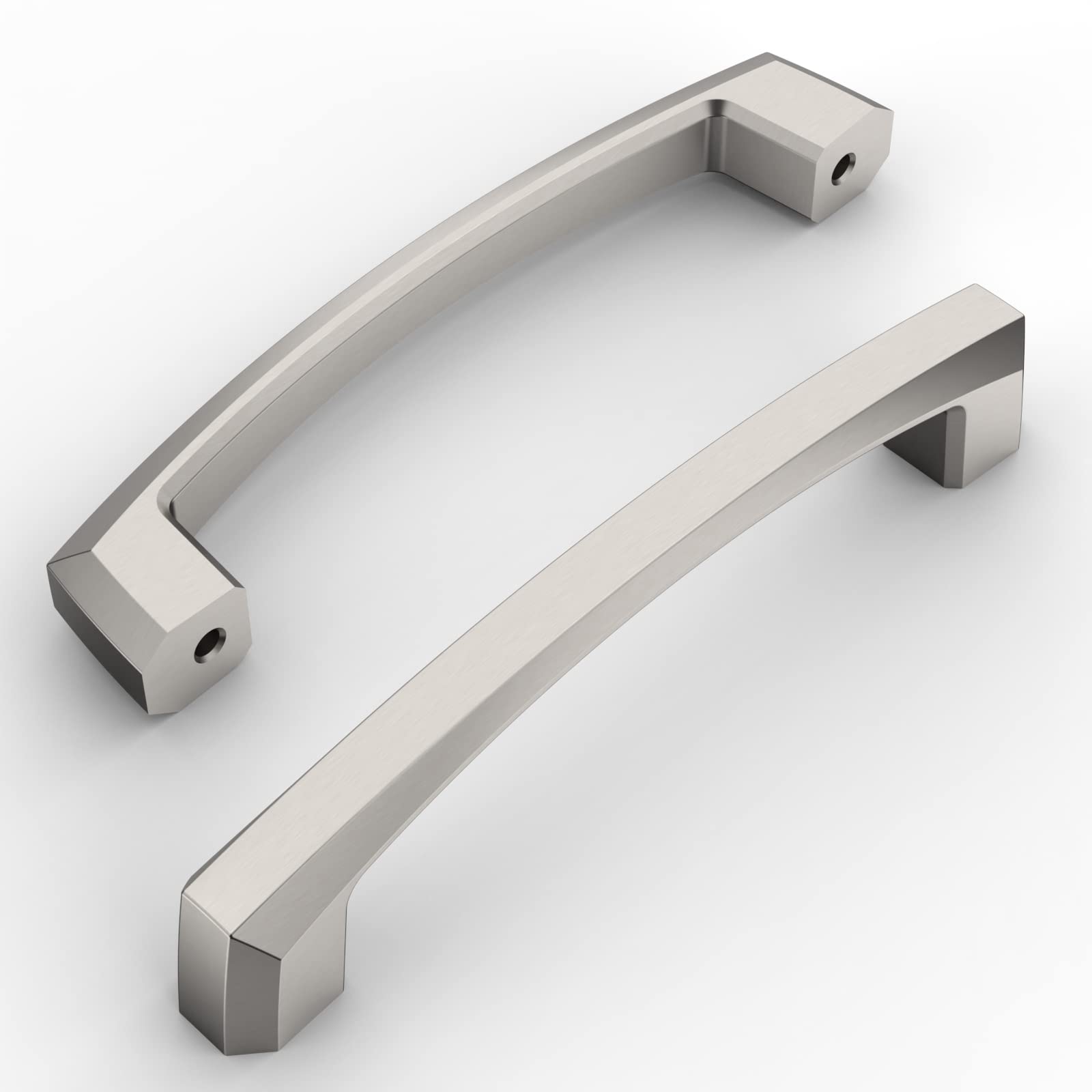 Photo 1 of Amerdeco 10 Pack Brushed Satin Nickel Cabinet Pulls 4 Inch(102MM) Hole Centers Kitchen Cabinet Handles Hardware Kitchen Handles for Cabinets Cupboard Handles Drawer Pulls ZH0032
