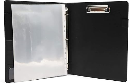 Miniatura 5 de Paper Junkie Carpeta de 3 anillas de mármol y lámina dorada con bolsillos, organizador de cartera con portapapeles (10.5 x 12.5 pulgadas)