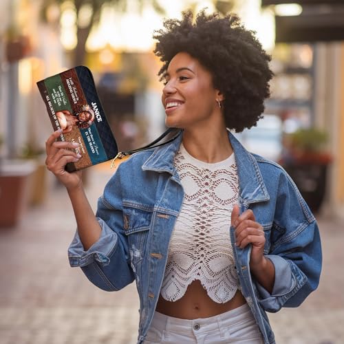 Personalized Leather Wallet for Women – Custom African Pride Clutch with Name – Elegant African Queen Gift – African American Art Wallet – Gift for Mom (I Still Believe)2