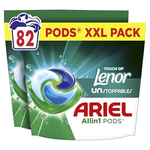 Ariel Allin1 PODS Flüssigwaschmittelkapseln 82 Wäschen Touch Of Lenor Unstoppables Tiefenreinigung für lang anhaltende Frische