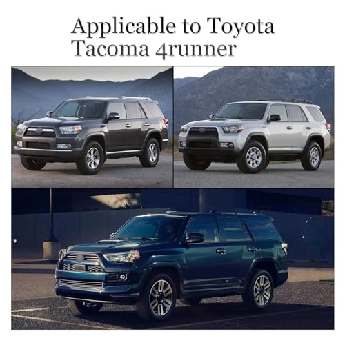Sodcay 1 PC Tri-Color Grille Badge Emblem Decoration Accessories Compatible with Tacoma 4Runner Tundra Sequoia Rav4 Highlander, Grille Insert Trims (Yellow & Orange & Red)