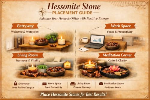Image of Natural Hessonite (Gomed) Rough Stone 50g - Raw Healing Crystal for Vastu & Meditation
