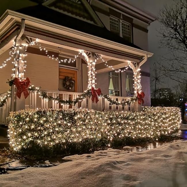 Eueasy LED Lights Outdoor Fairy Lights Chandelier - 270L Gazebo Net Lights with 8 Lighting Modes, 10¡Á10 FT Chandelier for Pergolas£¬Wedding, Bush, Christmas