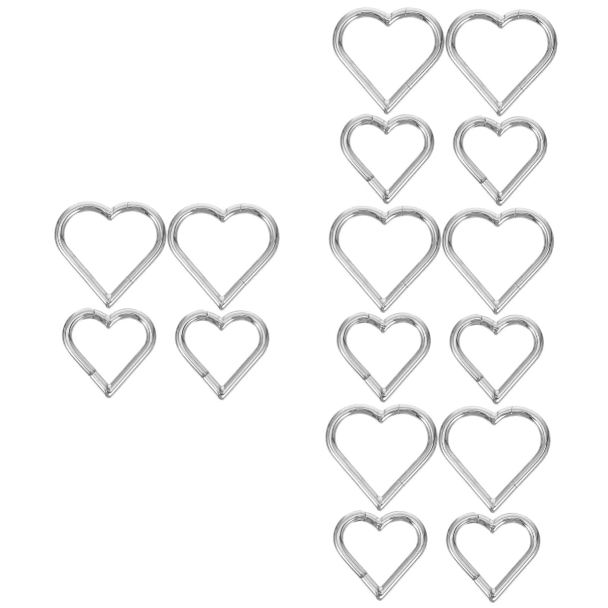 GALPADA 16pezzi Cuore per Piercing al Naso Anelli per Naso Senza Giunzione Gioielli Eleganti per Ogni Occasione