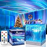 Lampada Aurora Boreale, 18colori Proiettore Stelle Soffitto, Dimmerabile/Temporizzato Lampada Proiettore Soffitto, Telecomando Luce Notturna Bambini, Led Decorazioni Camera da Letto Proiettore Bambini
