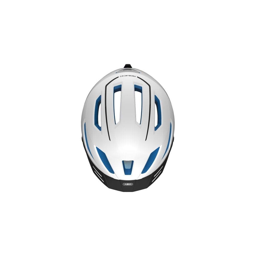 ABUS Casco da città Pedelec 2.0 - Casco da bicicletta con luce posteriore e cappuccio antipioggia - Per il traffico urbano - Per donne e uomini