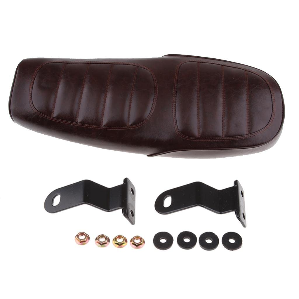 Lyla 63cm Cafe Racer Vintage Seat Flat Style Cushion Brown-image-23
