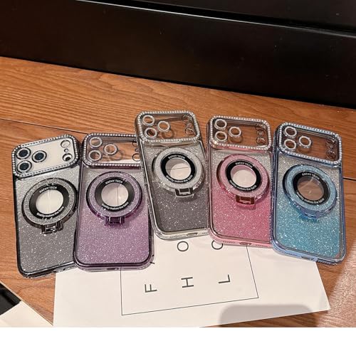 LXK Magnetic Stand for iPhone 17 Pro Max Case with Glitter Bling Card by LXK - Used condition - Image 6