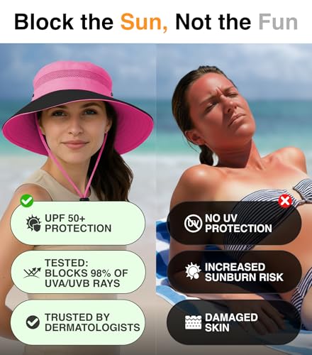 Image of GearTOP Safari Hat for Men Sun Hats for Women UV Protection UPF 50+ Fishing, Gardening, Hiking Hat (22-23 1 /2 inch)