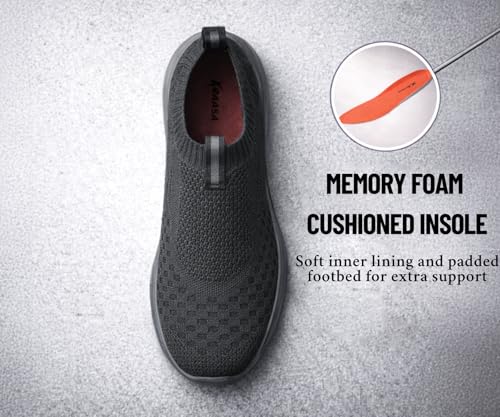 Image of Kraasa Trial Running Shoes with Lightweight Memory Insole | Breathable, Anti-Skid Knit Sneaker, Walking & Gym Shoes
