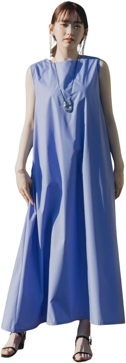 美品】ヨーコチャン ワンピース 袖フリル ドレープ ストレッチ