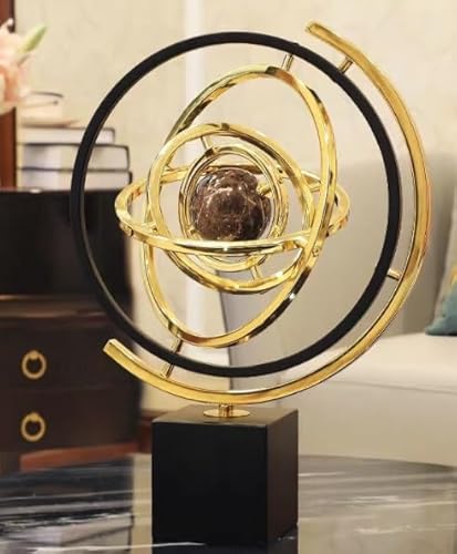 Xiaojuande Retro Iron Box Base Globe - Desktop Decorative Item