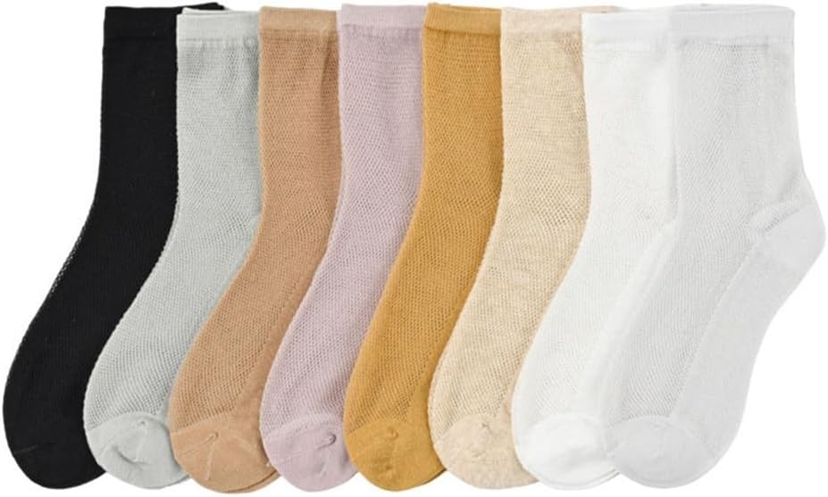 Thin Mesh Transparent Air Conditioned Socks Mid Tube