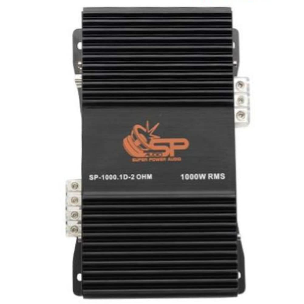 1 SP AUDIO SP-1000.1D2 SP1000.1D2 amplificateur Mono 1 Canal 1000 Watts rms 2 ohm Classe d Bass Boost 0-12 DB avec Remote Incluse, 1 pièce
