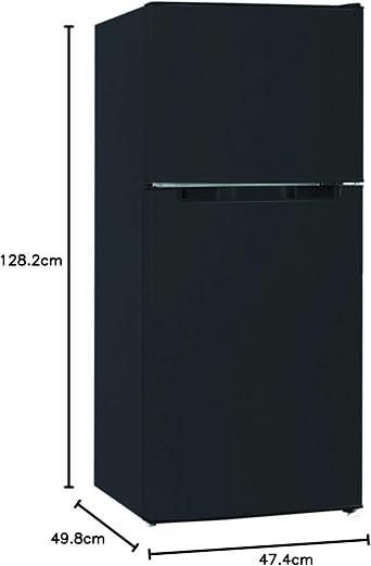 2-Door Freezer Refrigerator Left and Right Door Opening Replaceable 138L Black TH-138L2BK