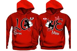 Valentine Sweatshirts for Women: Soul Mate Mickey Minnie Love Hoodie