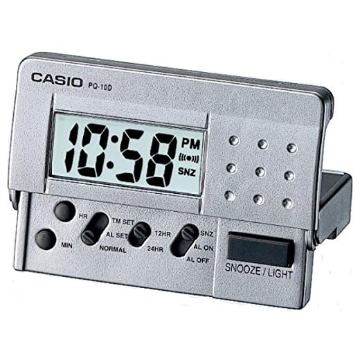 Casio- Led Digital Travel Clock (pq10d-8)