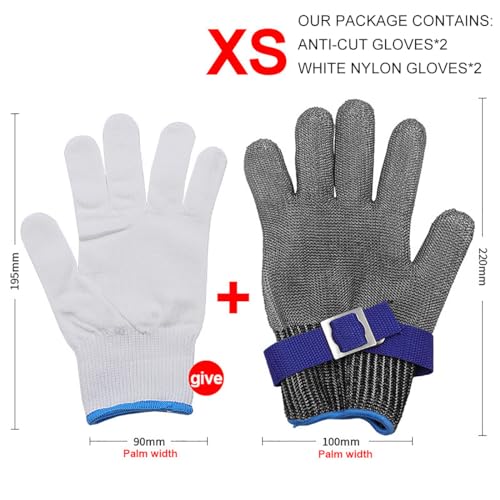 Guantes de seguridad resistentes a cortes, alambre de acero reforzado para máxima protección en trabajos de motosierra, ideales para chefs, carniceros, porteadores y carpinteros, par ambidiestro