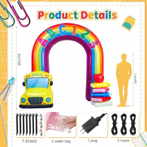 ZeahVeyora 10 Ft Back to School Inflatable Arch with Bright LED Lights by ZeahVeyora - Used condition - Image 2