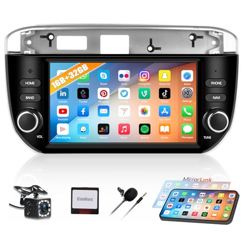 CAMECHO Android Car Stereo for Fiat Punto Linea 2012-2015 7" Touch Screen Fiat Car Stereo1G+32G, GPS Navigation/Mirror Link/Bluetooth/WiFi/FM/RDS/Backup Camera/Head Unit CAMECHO Android Car Stereo for Fiat Punto Linea 2012-2015 7" Touch Screen Fiat Car Stereo1G+32G, GPS Navigation/Mirror Link/Bluetooth/WiFi/FM/RDS/Backup Camera/Head Unit