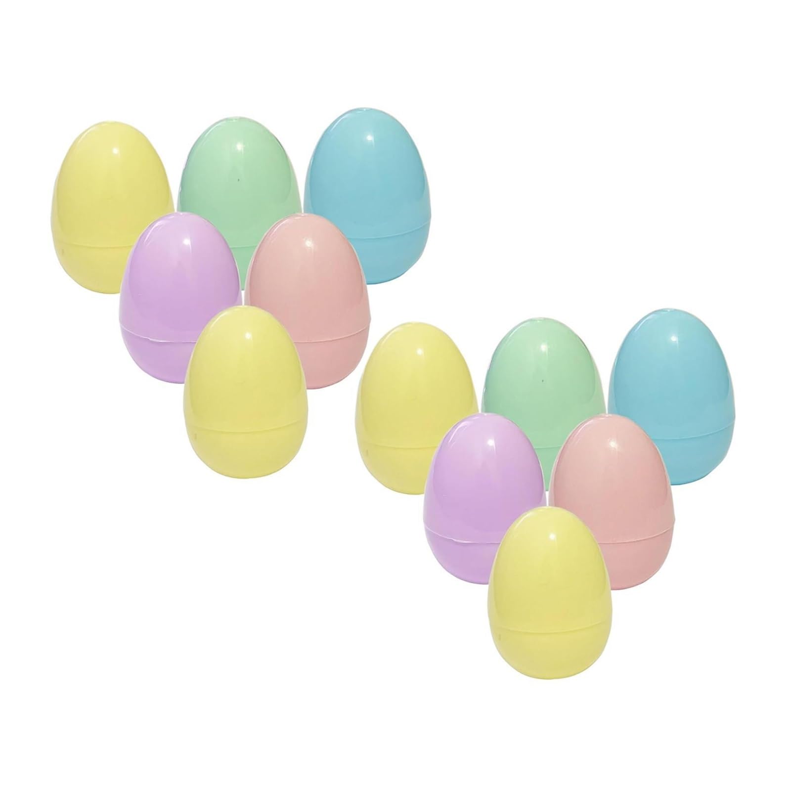 ZYAYNG 24pcs Empty Easter Eggs Inch Fillable Plastic Shells Basket Stuffers Ornament Toys for Hunt Party Favors For Easter