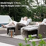 Grand patio Relaxliege Rattan Braun