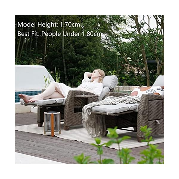 Grand patio Relaxliege Rattan Braun