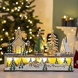 The Christmas Workshop Light Up Wooden Festive Scenes/Indoor Christmas Decorations/Warm White LEDs/Hand Crafted (Musical Christmas Scene) - Image 2