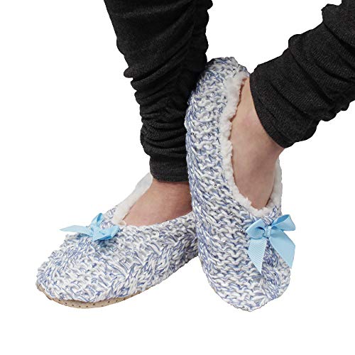 Image of BambooMN Women Soft Warm Fuzzy Non-Slip Slip-On Slippers