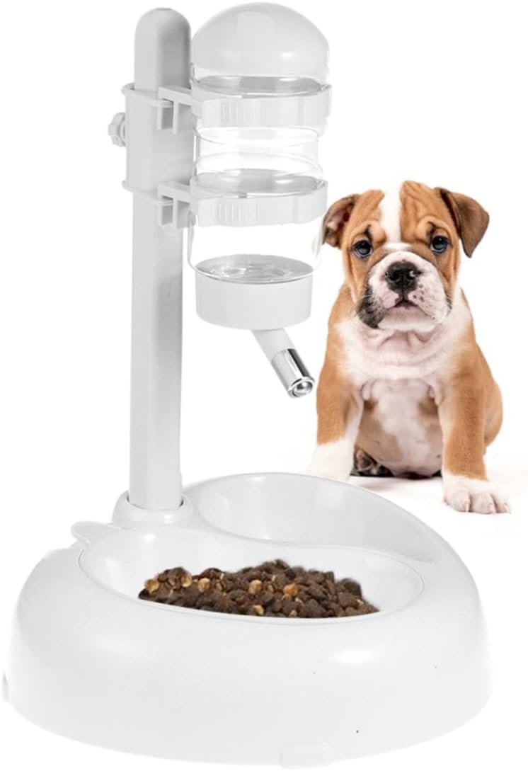 Automatic Pet Water Dispenser for Dogs and Cats Hanging Design White Easy to Non- Base for Pet Supplies and Feeding