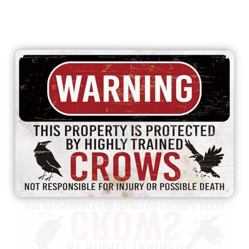 Funny Warning Metal Tin Sign, This Property is Protected By