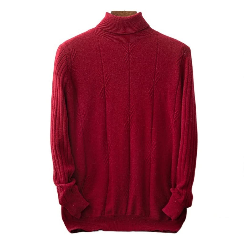 Pull col haut homme en laine tricotée pour automne et hiver chaud taille L