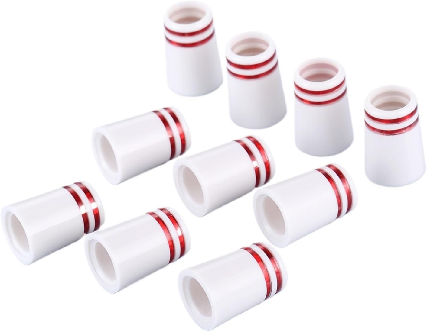 Golf Club Ferrules 30pcs Plastic Golf Club Ferrules Tip Size 0.355 White Red Orange Fit for Irons Shaft Replacement Accessories for Repairing Golfer Clubs for Better Performance